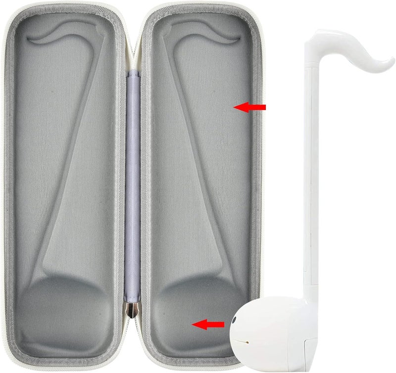 casmilee Case Compatible with Otamatone [English Edition] Japanese Electronic Musical Instrument Portable Synthesizer, Instrumental Music Toy Storage Holder for Otamatone Regular Size (Box Only) (White) - Image 5